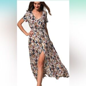 Floral maxi dress lightweight